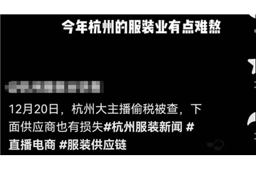 爆料！帶貨一姐薇婭涼了，紡服市場連鎖反應，中小企業(yè)處境或將更加困難